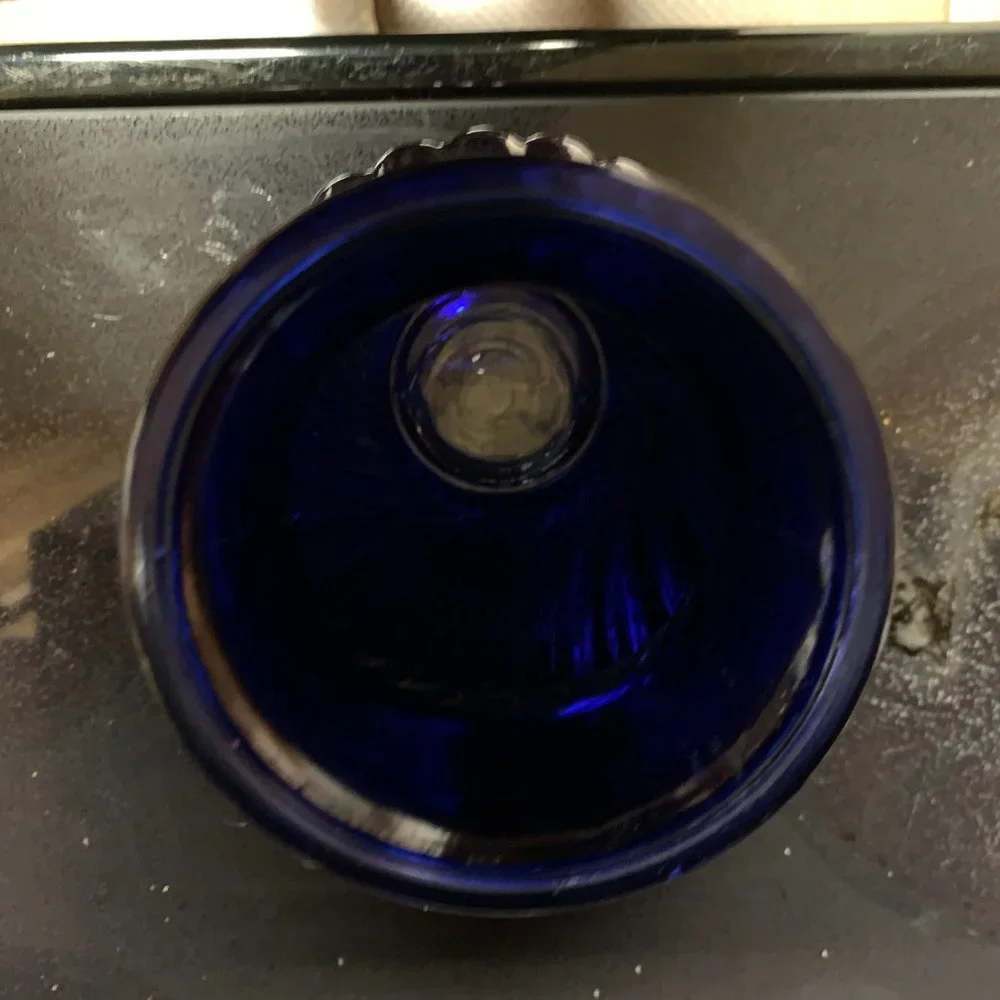 Midnite Blue rippled flower vase